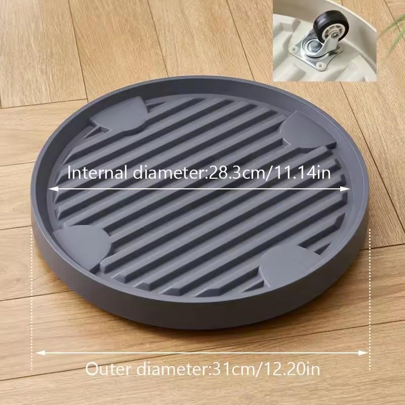 Flower Pot Tray Wheels Round Plastic Tray Heavy Duty Tree Flower Potted Planter Stand Rack Removable Moving Trays with Rollers
