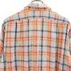VINTAGE 40s 50s Grandpa Shirt Check Pattern Long sleeve half button shirt Women Used