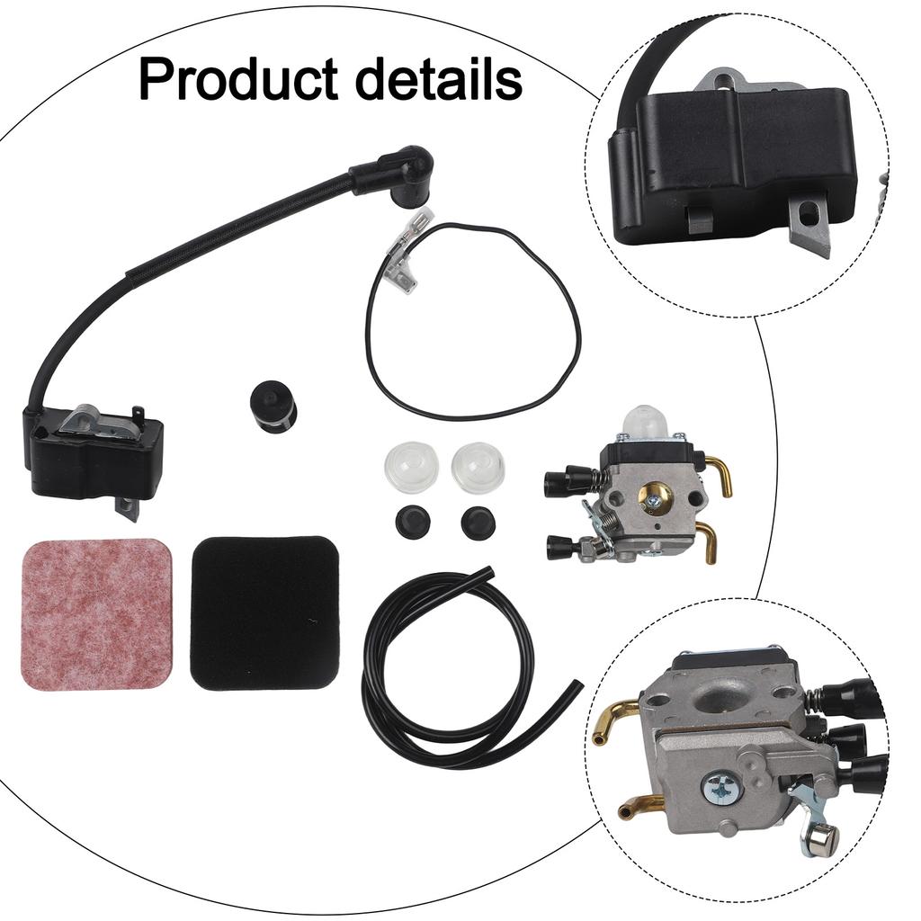 1set Ignition Coil Carburetor Air Filters Kit Replacement For Fs80R Fs85 For FS80 Hs80 Ht75 Hs75 Hs85 Trimmers Garden Equipment