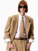 Courbe Double Breasted Blazer (Beige)