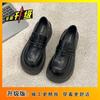 Versatile British Brown Retro Small Leather Shoes Platform Heightening Loafers Women's 2025 Autumn and Winter New Models
