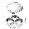 Dishwasher Safe Lunch Plates Efficient Stainless Steel Divided Dinner Plates for Toddlers Elderly and Hospital Use
