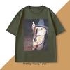 Funny Cat with Gun TShirt Magic Cat T Shirt Vintage Harajuku Cotton Short Sleeve Tee Casual ONeck Tee Shirts Streetwear Top