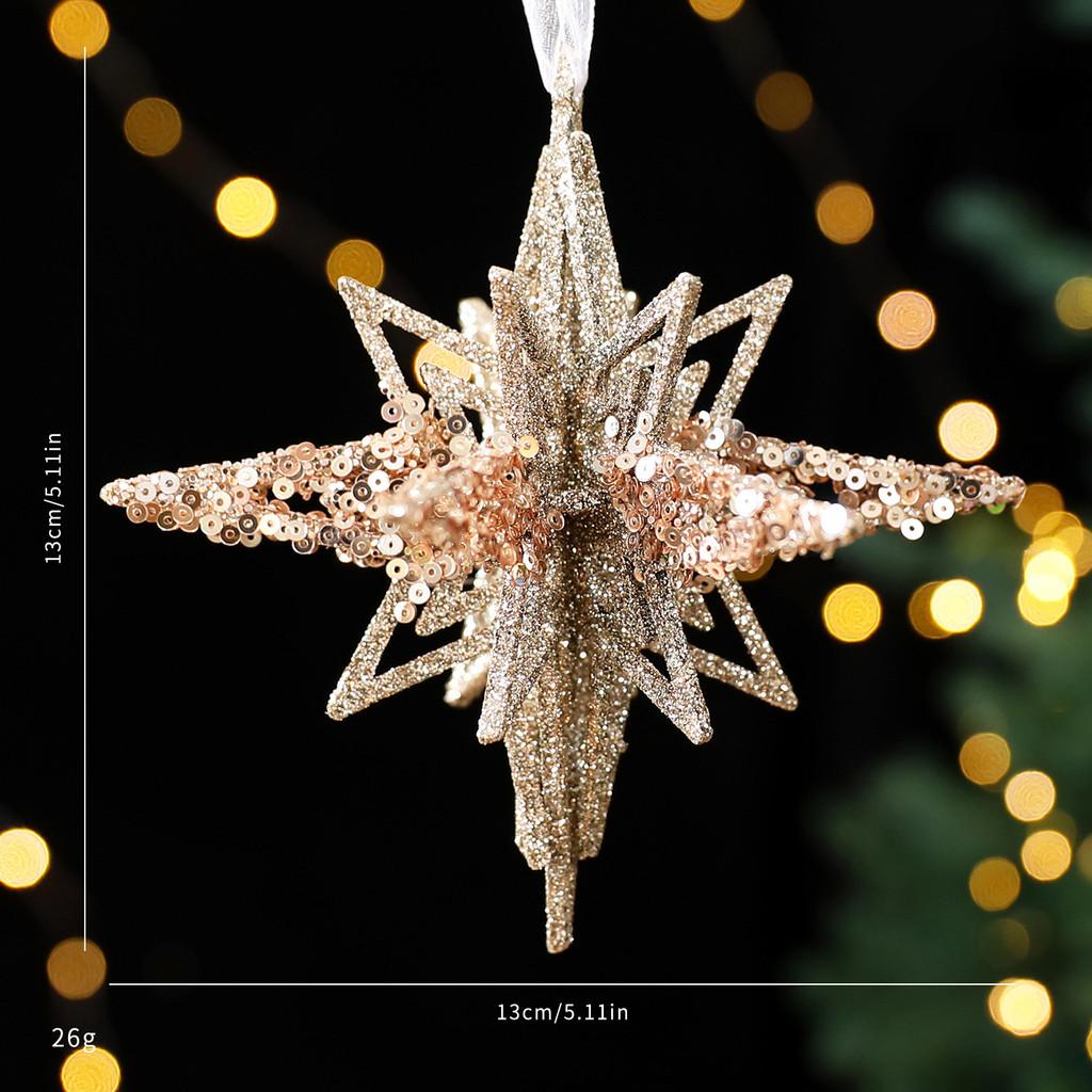 Christmas Scene Decor With Pc Snowflake And Reindeer Ornaments For Holiday Party