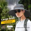 1PCS Sun Protection Hat Men's Summer Sun Hat Outdoor Fishing Hat Big Brim Climbing Bucket Hat UV Protection Sun Hat