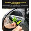 Rainproof Car Rearview Mirror Sticker Anti-fog Protective Film Rain Shield Rearview Mirror Protective Film Waterproof 2 Pcs/Set