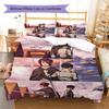 Attack On Titan Pattern Bedding,Quilt Set Quilt Cover Pillowcase Home Birthday Gift (1 * Duvet Cover + 2 * Pillowcase, Without Core)