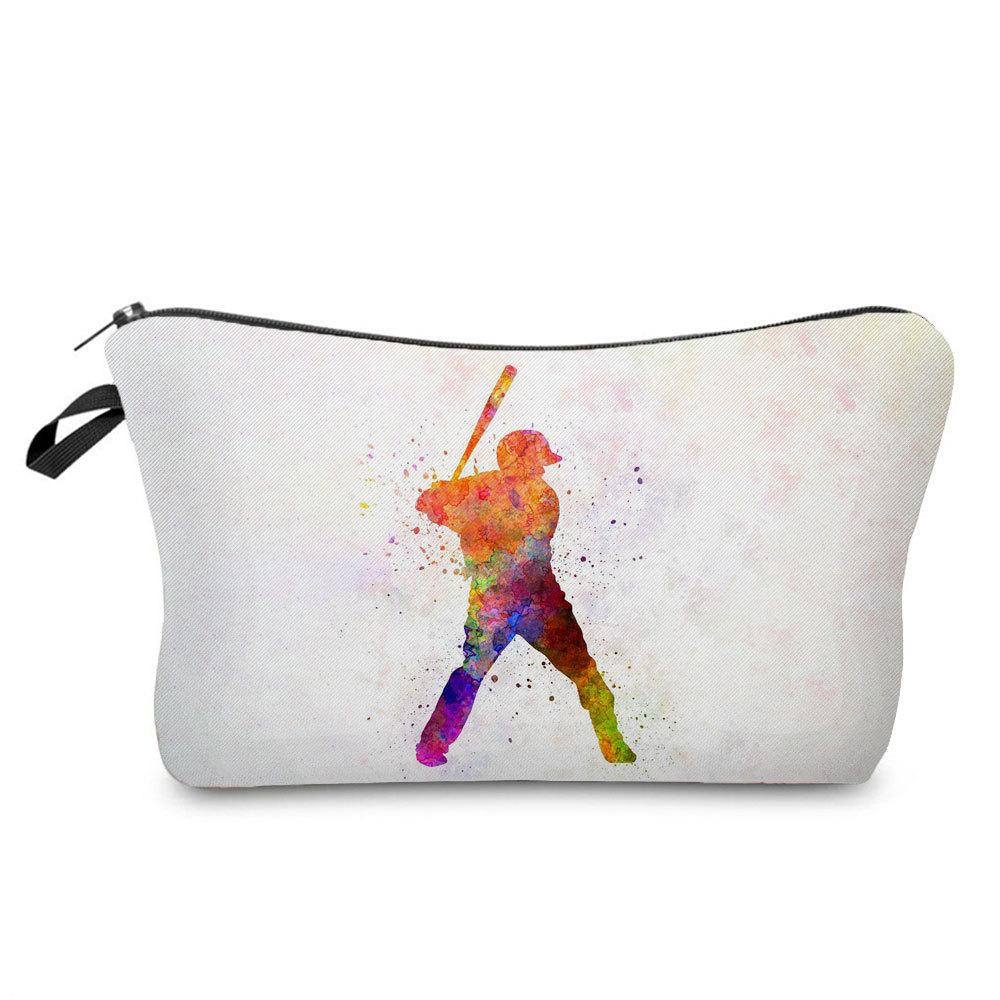 Women Gymnastics Print Cosmetic Bag Toiletries Organize Travel Storage Case KTB