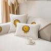 Luxury Jacquard L Shape Sofa Cushion Cover Non Slip Lion Print Slipcover for Chaise Corner Furniture