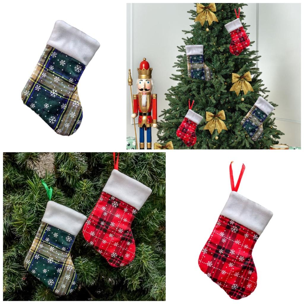 Christmas Small Stockings Gifts Bag Fireplace Decoration Holiday Xmas Party
