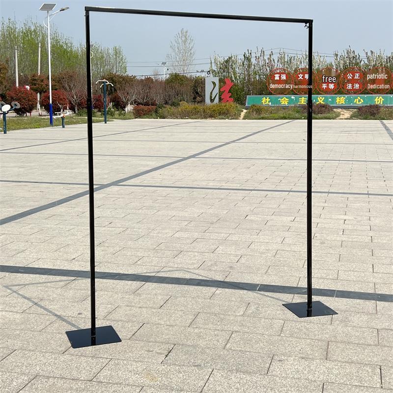 Gold Iron Wedding Arch with Telescopic Rods - Decorative Frame for Event Backgrounds