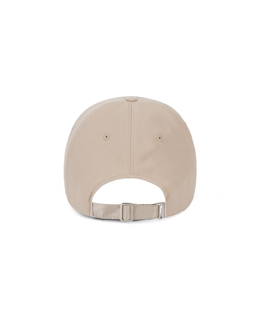 Bajal Silver Studded Oversized Ball Cap Beige