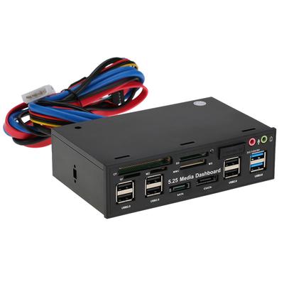 5.25" Internal SATA e-SATA USB Multi-Function Five-in-one Card Reader