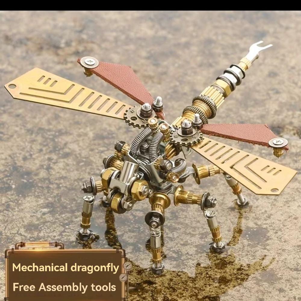 Insetto Meccanico Ferro Metallo Fai da Te Cyberpunk Modello di Assemblaggio 3D Puzzle Ornamenti, Regali di Compleanno per Bambini Adulti