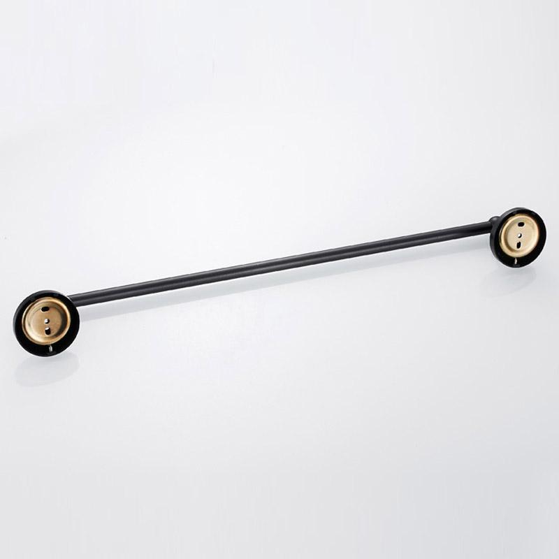 Black Brass Wall Mounted Bathroom Single Towel Shelf Rack Holder Bath Towel Hanger Bar Towel Rail Bathroom Accessories