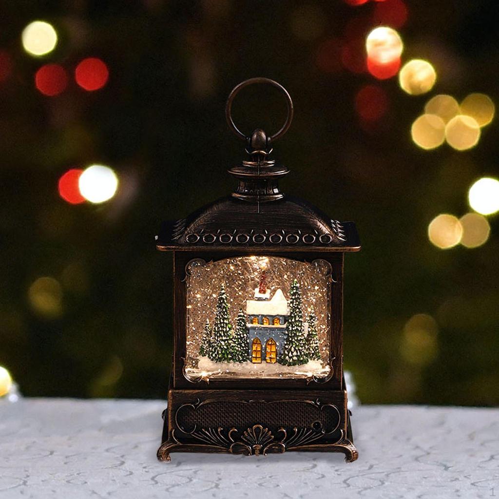Christmas Music Box Decoration for Home with Scene And Crafts