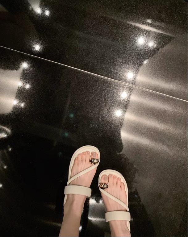 Bubble Golden Beads~ Fairy Wind with Skirt Cover Toe Thick Bottom Beach Casual Slippers Girls Sandals Summer