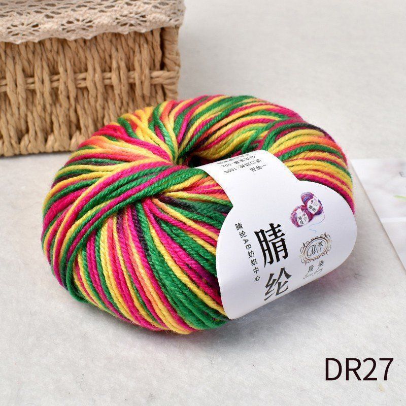 Scarf Thread, Wiring, Table Tennis Yarn, Doudou Thread, Dotted Yarn, Hand-Woven Colored Ball Doudou Wool, Stick Needle Thread