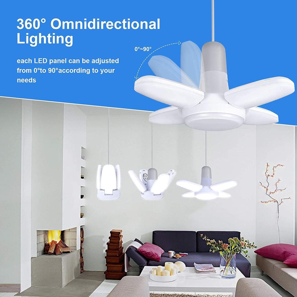 LED Foldable Bulb with Fan Shape Blade Panels