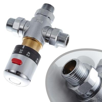 Temperature Control Valve As Shown Copper Water Valve Anti-Block Design Compact Kitchen Design Bathroom Installation