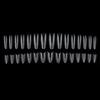 240pcs Coffin Shape Sandwich Nail Forms Ultra-Thin No-Trace Double-Sided Fake Nails with Auxiliary Line Almond Shape Nail Tips