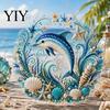 Stress Relief Creative Activity Coastal Faux Pearl Painting Kit, Ocean Theme Art DIY Sparkling Gemstone Crafting Sea Animal Ornament Craft Kit