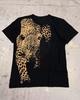 Y2K Original Color Cheetah Elements Around Design Printed T-shirt Personality Creative Summer Short-sleeved Men Trendy New Shirt