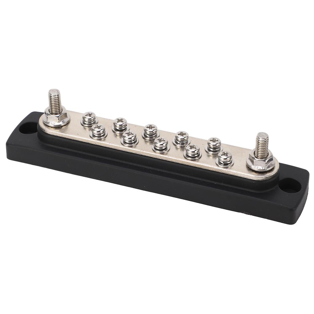 10 Way Power Distribution Block Bus Bar M6 Studs High Electrical Conductivity With Transparent Prote