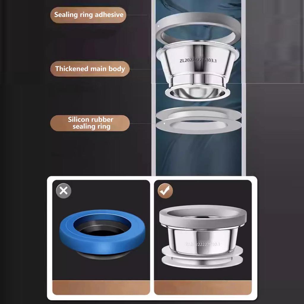 Sturdy Stainless Steel Toilet Seal Rings Bathroom Accessory for Drain Pipe Sealing Suitable for Various PVC Outlets
