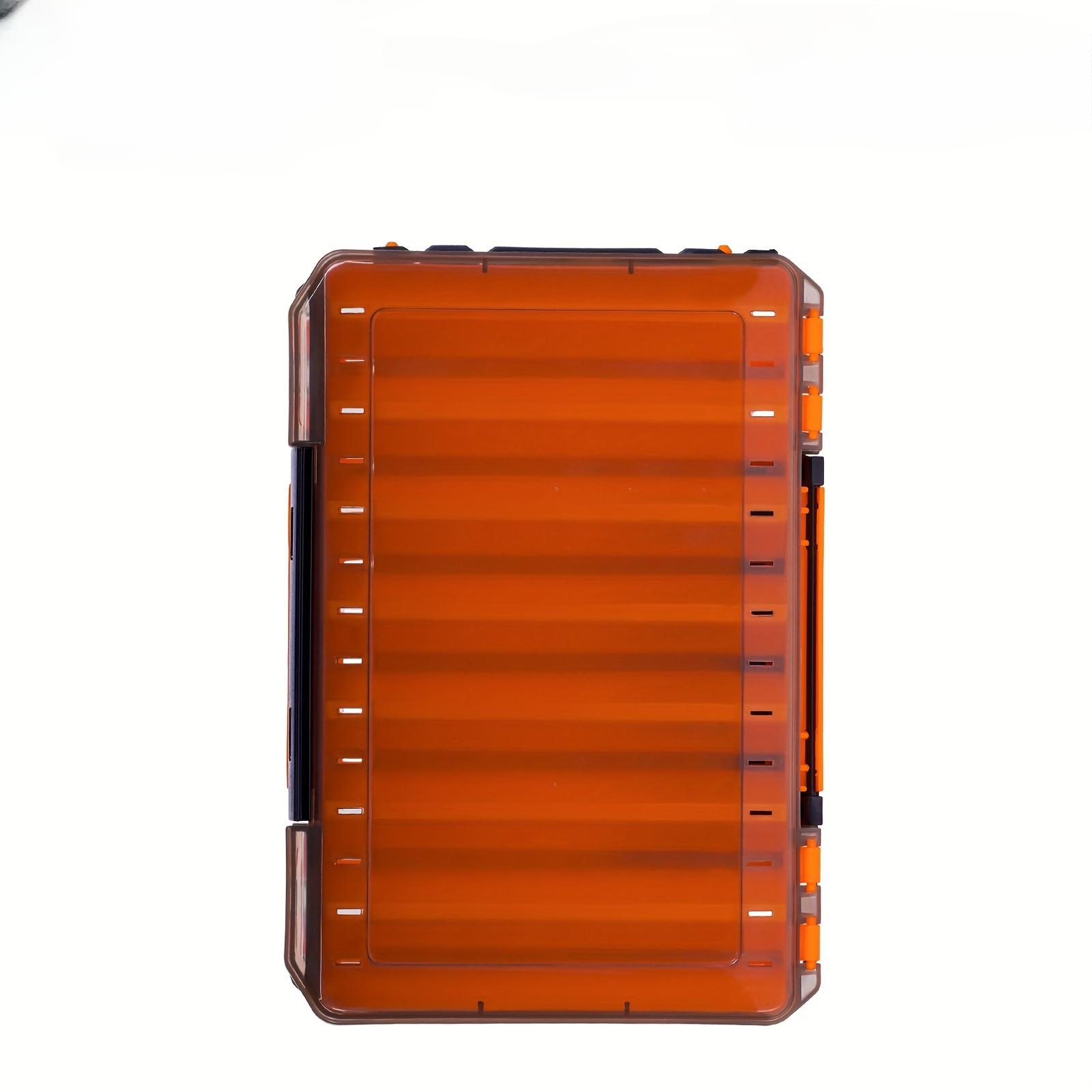 

Двухсторонняя коробка для приманок с отделениями, чехол для рыболовных принадлежностей, контейнер для снастей, регулируемый органайзер Large оранжевый