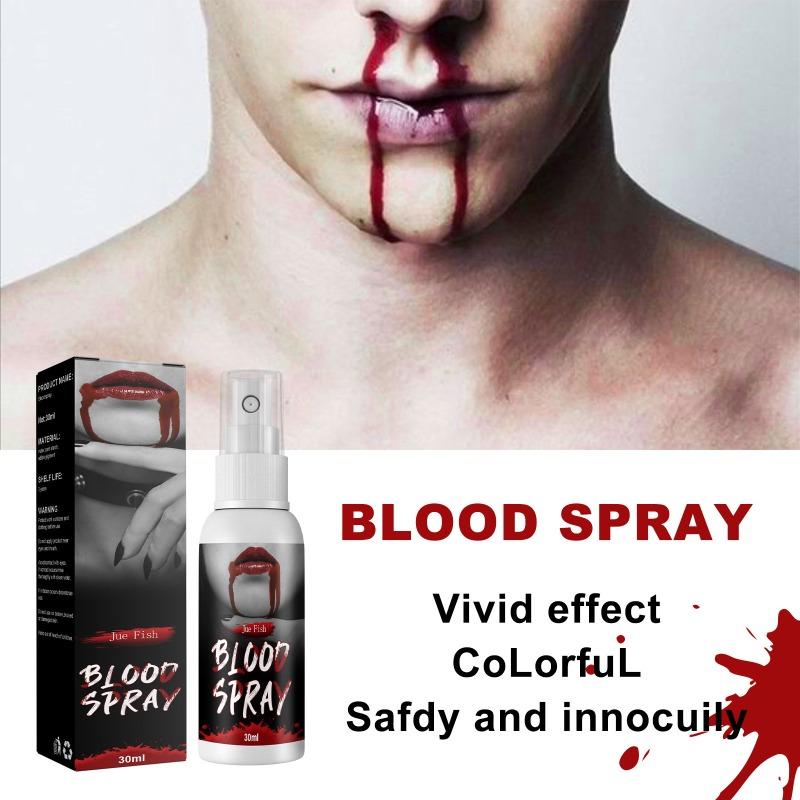 30ml Fake Blood Spray Blood for Halloween Makeup Zombie Clothes Realistic Washable Horror Fake Blood Spray Prank Cosplay Prop