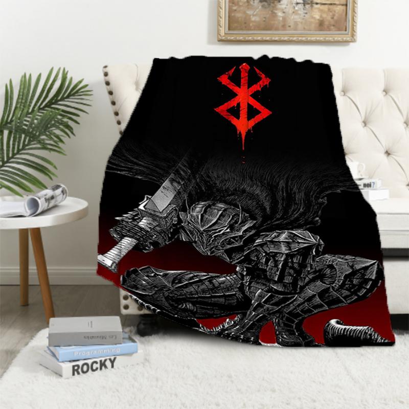 1 pezzo Giappone Anime Berserk Coperta Microfibra Biancheria da Letto Coperta da Campeggio Lusso Soffice Portatile Ufficio Ipoallergenica Flanella
