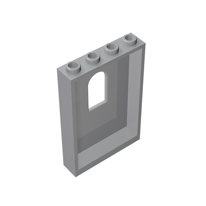 

СТІНА 1X4X5 З ВИГНУТОЮ ЩІЛИНКОЮ Вікна, Стіни та Двері Сумісні з Будівельними Елементами та Меблями 60808 Самозащіпні Цеглинки Блоки Іграшки Аксесуари 8pcs світло-сірого кольору