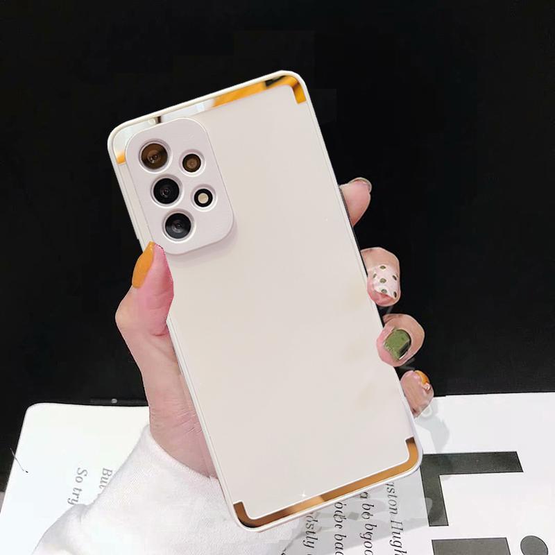 

Матовый мягкий силиконовый чехол с зеркальной рамкой для OPPO Realme C11 C15 A54 A74 A94 A93 A95 A36 A5 A9 2020 4G 5G противоударный объектив камеры защитная задняя крышка OPPO A54 5G белый