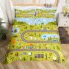 Rustic Suburb Soft Duvet Cover Countryside House Tre Hplus Grafiti Beding Set Nature Scenery Warm Comforter Cover Blue River Comfortable Quilt Cover