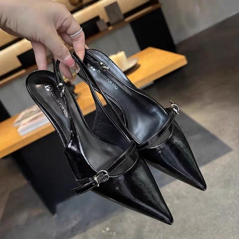 Summer Women's Sandals 2025 New Gothic Style Fashion Women Low Heels Retro Office Women Cool Non-slip Comfortable Large Size