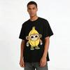 Cute Monkey Banana Funny Cartoon Print Casual T-Shirt For Kids Adults Pure cotton T-shirt