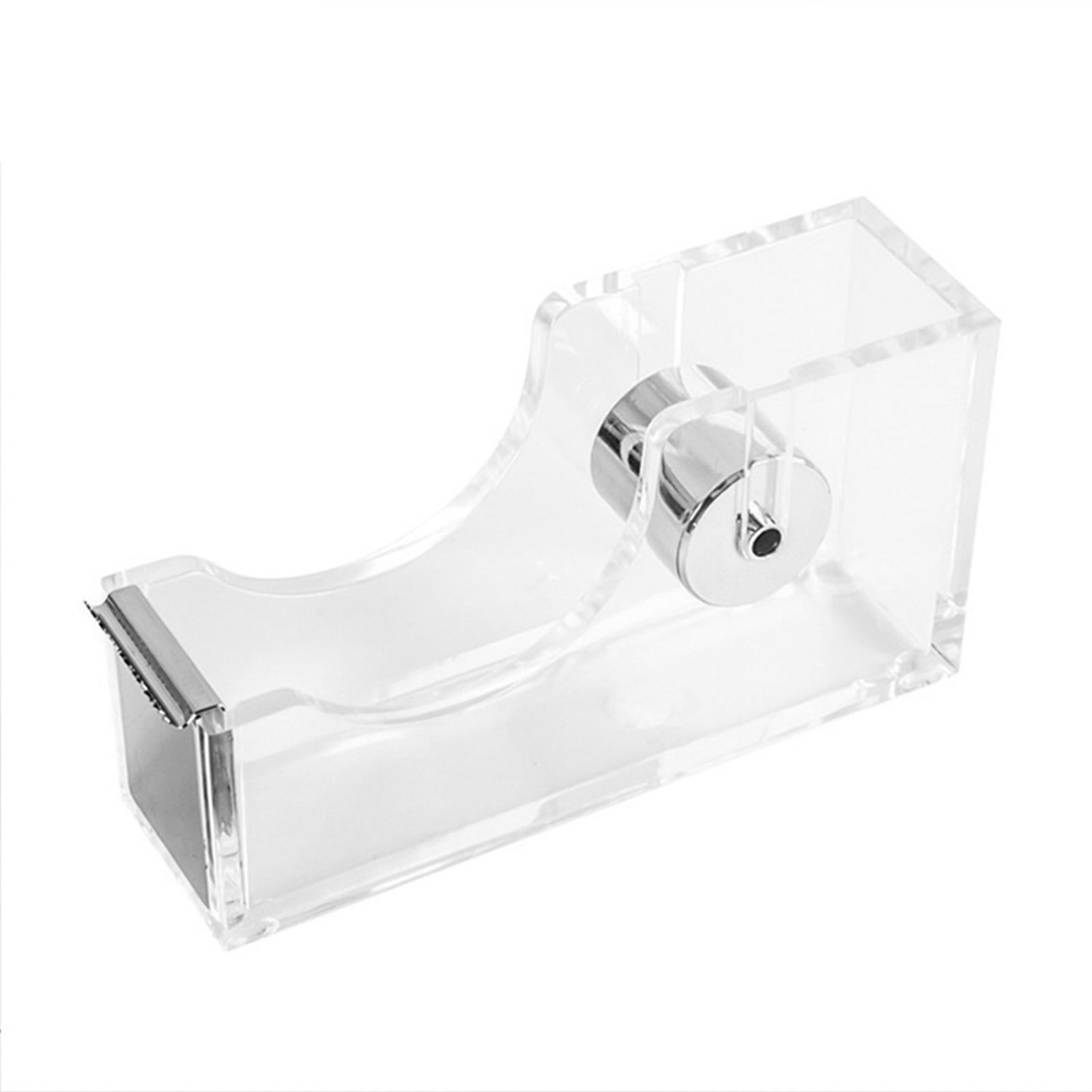 

Mingqiang Cross-border Transparent Acrylic Tape Base Tape Cutting Machine Desktop Office Supplies Gift Set срібний