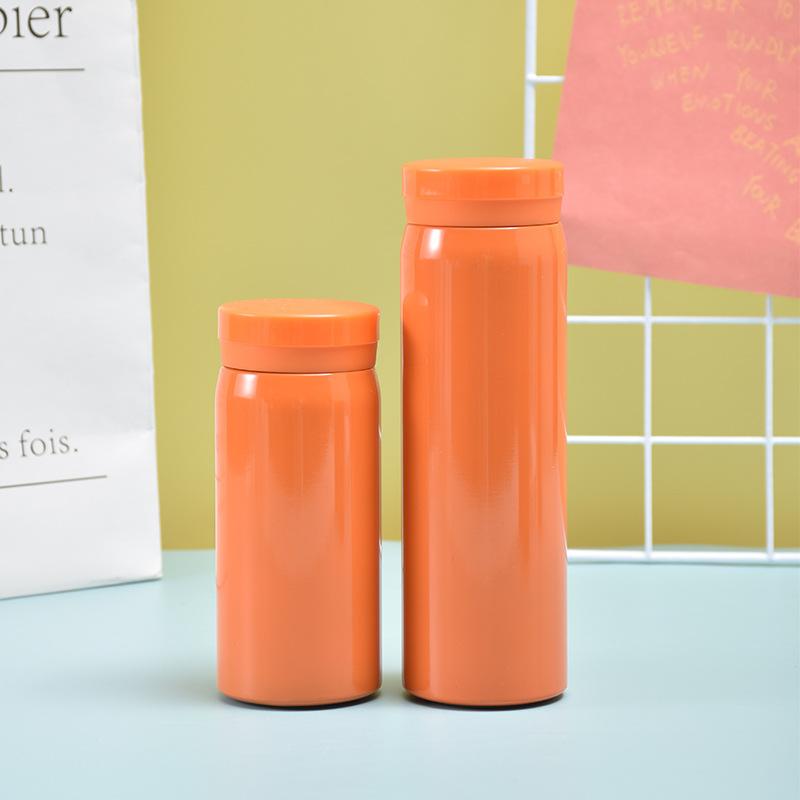 Stylish Portable Pocket Mug Ins Fashion Macaron Gift Mug Cute Mini Steel Thermos Mug Durable Durable Useful Useful