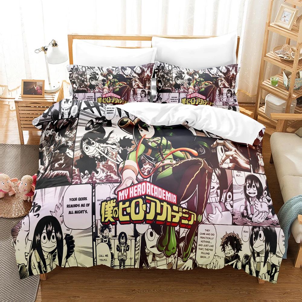 Duvet Cover Teens With Bed Linen My Hero Academia Bedding Collection  Anime Comfortable Quilt Cover Single Double Queen Twin Full Size