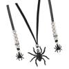 Lightweight PU Alloy Arachnid Charm Necklace Pendant Neckchain Intricate Gothic Halloween Detailing For Cosplay Event
