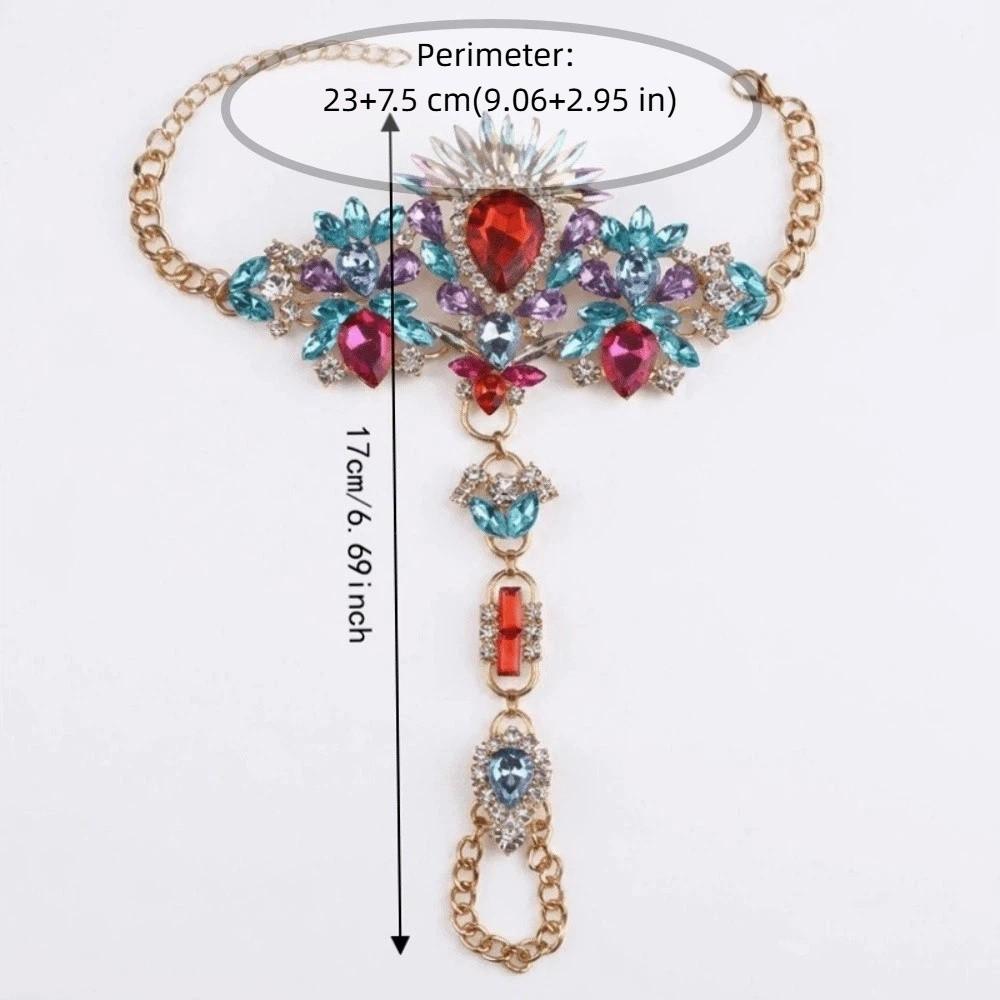 Sparkling Crystal Rhinestone Foot Chain Multi-layer Barefoot Chain Toe Ring Anklet Summer Wear