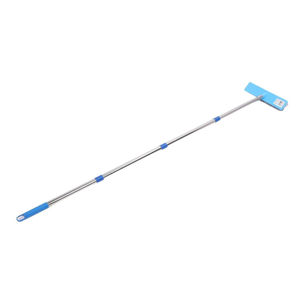 30cm Heavy Duty Steel Wire Broom Stainless Steel Telescopic Handle Outdoor Floor Scrub Brush 160cm   62.99in