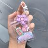 New Creative Flowers Rich Healthy Mini Cute Transparent Keychain Beautiful Girl Schoolbag Pendant