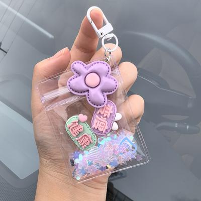 Neue Kreative Blumen Reichhaltig Gesund Mini Niedlich Transparent Schlüsselanhänger Schönes Mädchen Schultaschen Anhänger