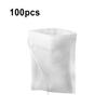 100 Pieces Tea Coffee Drawstring Bags Non-Woven Fabric Breathable Portable Spice Herb Mesh Pouches DIY Crafting Supplies