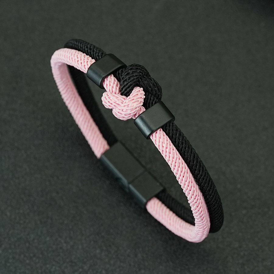 Two Tone Concentric Knot Cord Bracelet Men Premium Selected 4mm Fabric Lightweight Comfortable Sports Sweat Absorbent Braslet
