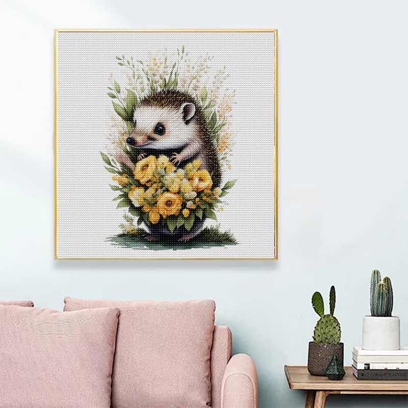 Noutate 5D DIY Pictură cu Diamante Cerc Complet "Arici și Carte" Broderie Cusătură în Cruce Decor Acasă Cadou