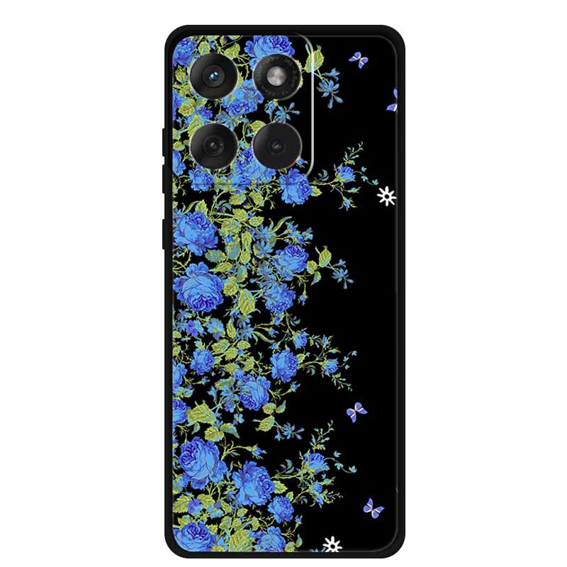 For Motorola G67 Power 5G 2025 Case Shockproof Soft Black Silicone Cute Cat Coque For Moto G67 Power Case 6.7" Cartoon Bumper