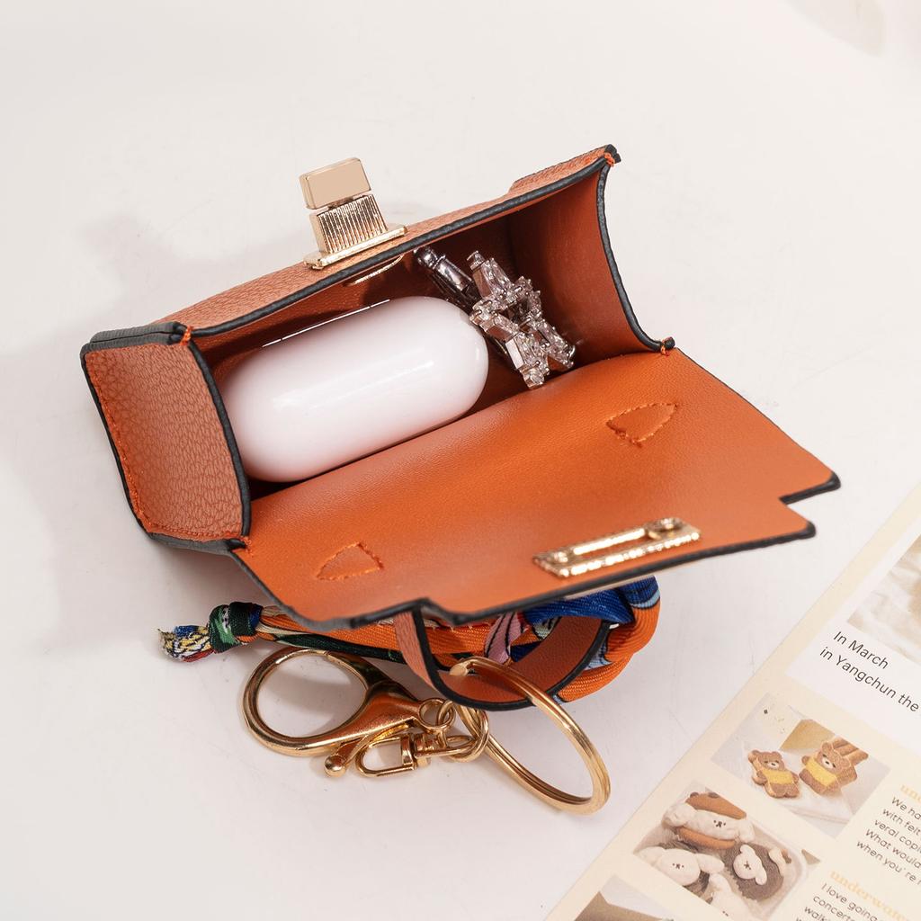 Mini wallet light luxury bag pendant mini platinum bag cute creative car key chain charm lipstick headphone case